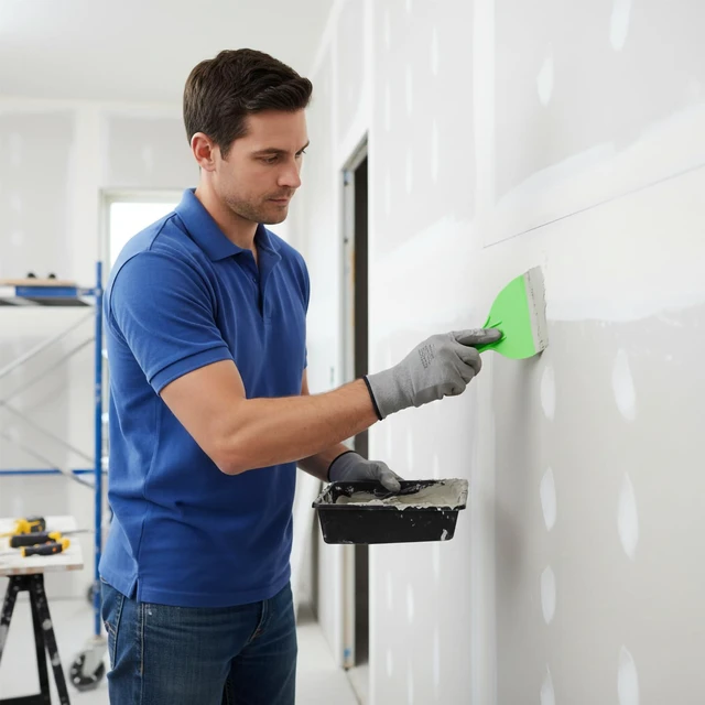 Alt view image 3 of 5 - Plastic Putty Knife Set, 3 Pack 2", 4", 6" Flexible Scrapers | Flexible Plastic, 2/4/6 In Sizes, For Spackling, Drywall, Wallpaper, Paint Removal, And Home Repair