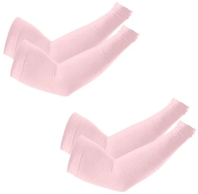Main image of UV Protection Cooling Arm Sleeves UPF 50 Sun Sleeve Pink*2 | Tattoo Cover Up, Lightweight Sport Compression Cover Sleeve, Ideal for Outdoor, Basketball, Runing, Golf, Cycling, Work