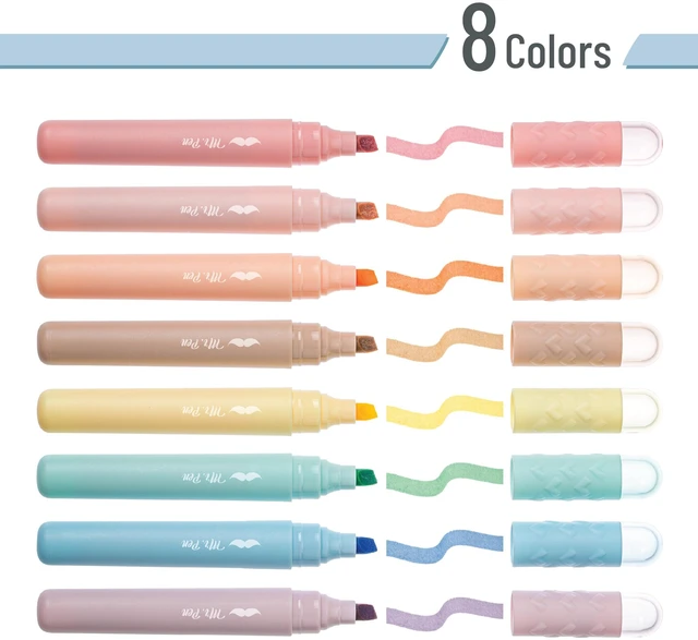 Alt view image 2 of 7 - Aesthetic Highlighters, 8 pcs, Vintage Pastels Colors | Cute Highlighters Assorted Colors for Journaling, Highlighting, Underlining, Fast Dry, Back to School Supplies