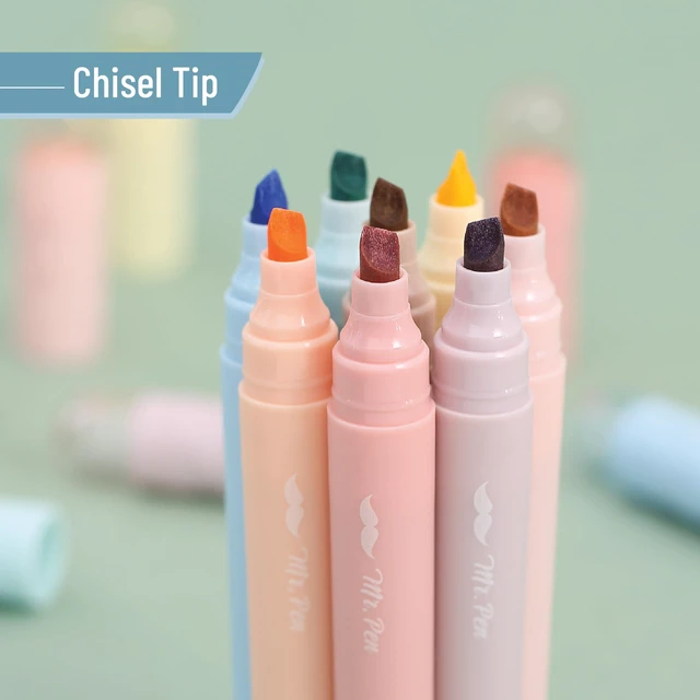 Alt view image 4 of 7 - Aesthetic Highlighters, 8 pcs, Vintage Pastels Colors | Cute Highlighters Assorted Colors for Journaling, Highlighting, Underlining, Fast Dry, Back to School Supplies