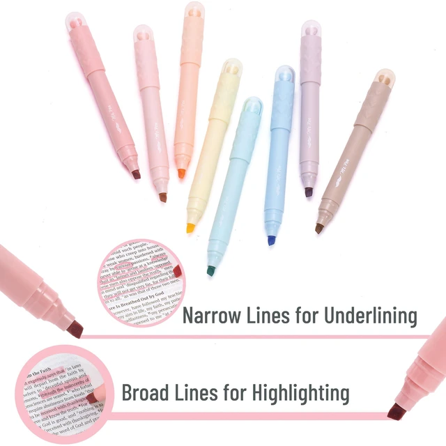 Alt view image 6 of 7 - Aesthetic Highlighters, 8 pcs, Vintage Pastels Colors | Cute Highlighters Assorted Colors for Journaling, Highlighting, Underlining, Fast Dry, Back to School Supplies