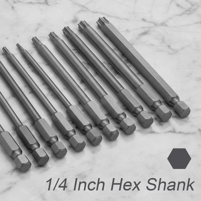 Alt view image 4 of 7 - 11PCS Security Torx Bit, 1/4 Inch Hex Shank S2 Steel Magnetic Tamper Proof Star Screwdriver Bit Set, S2 Torx Screwdriver Bits Sets (T6-T40)
