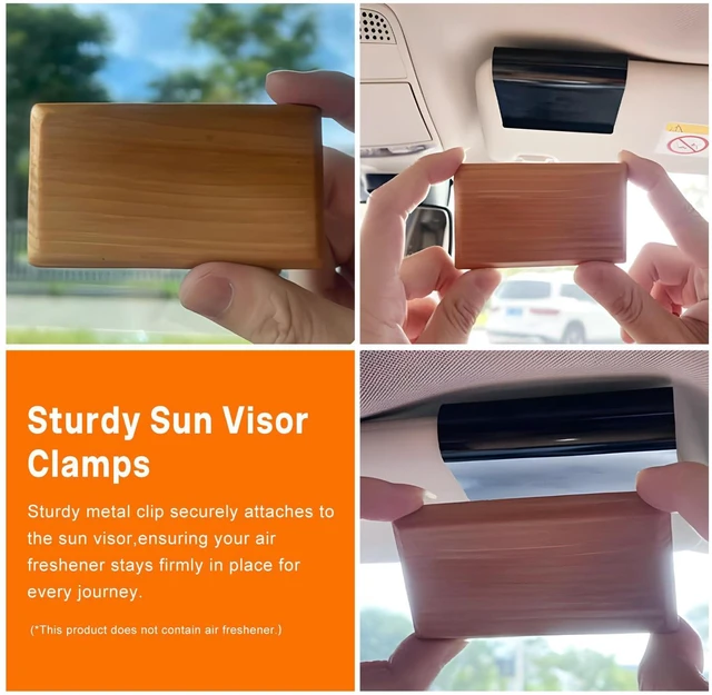 Alt view image 3 of 6 - Car Air Freshener Visor Clip, Ultra Slim Auto Sun Visor Clip Fragrance Holder for Placing Scent Panels, Heavy Duty Vehicle Scent Diffuser Metal Clips for Sun Visors