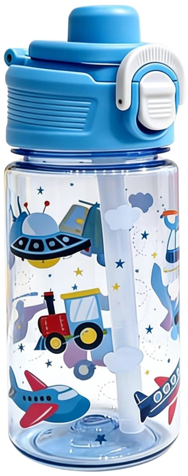 Main image of Leak Proof Kids Water Bottle, Boys, Car Water Bottle, 13oz | Sturdy and Drop-resistant, with Handle, BPA Free, Dishwasher Safe, Perfect for School, Travel, and Home