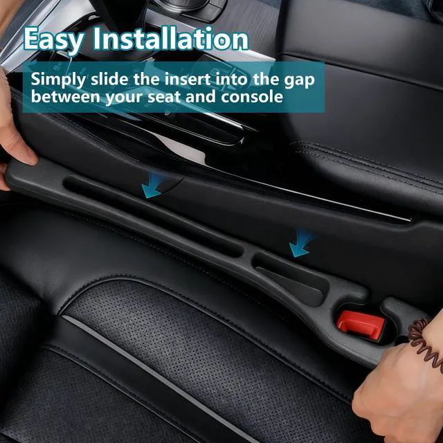 Alt view image 5 of 7 - Car Seat Gap Filler Organizer 2PCS, Universal No-Drop Seat Guard with Storage Slot, Easy Install Gap Stopper for Car SUV Truck, Stops Phone/Keys Falling