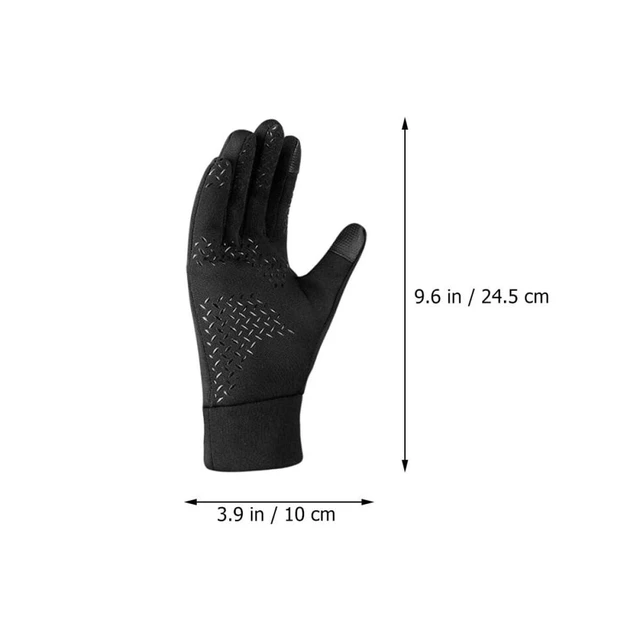 Alt view image 2 of 7 - Winter Warm Gloves Touch Screen Riding Gloves Anti-Slip Full-Finger Cycling Gloves for Driving Hiking Fishing Breathable Thermal Gloves 2 Pack