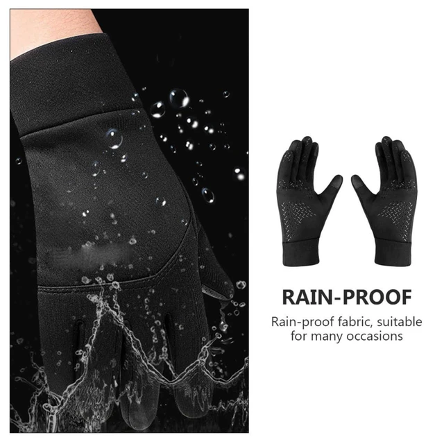 Alt view image 7 of 7 - Winter Warm Gloves Touch Screen Riding Gloves Anti-Slip Full-Finger Cycling Gloves for Driving Hiking Fishing Breathable Thermal Gloves 2 Pack