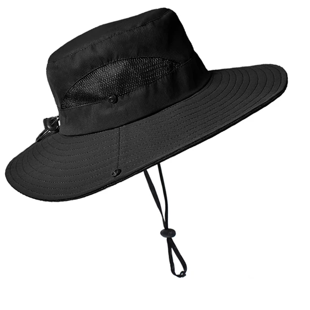 Alt view image 5 of 5 - Mesh-Fishing-Hat Summer Boy-Girls Sun-Hat Wide-Brim Safari-Hat for 7-14Years Older