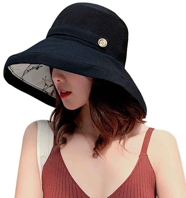 Alt view image 6 of 7 - Womens-Mesh-Sun-Hats-Bucket-Hat Outdoor-UV-Protection-Foldable-Fishing-Hat