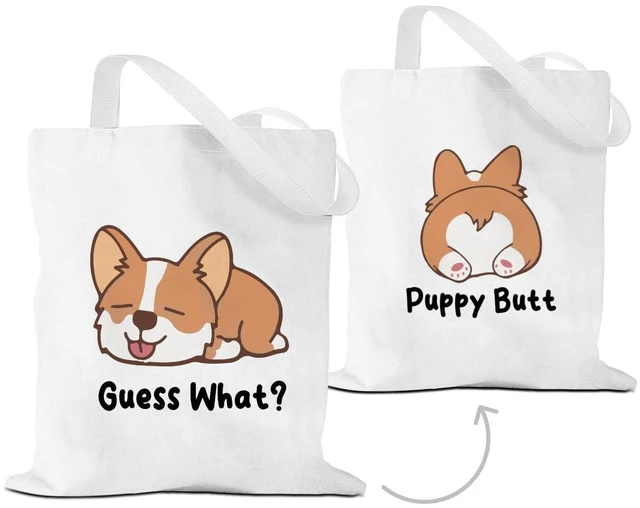 Main image of Cute Puppy Dog Mom Gifts for Women Girls Daughter Pet Owner Appreciation Birthday Christmas Puppy Dog Supplies Accessories Funny Canvas Tote Bag Reusable Grocery Bags Canvas Beach Tote for Gym