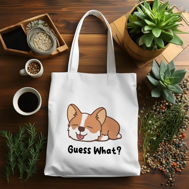 Alt view image 6 of 6 - Cute Puppy Dog Mom Gifts for Women Girls Daughter Pet Owner Appreciation Birthday Christmas Puppy Dog Supplies Accessories Funny Canvas Tote Bag Reusable Grocery Bags Canvas Beach Tote for Gym