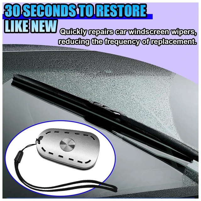Alt view image 3 of 6 - Car Windshield Wiper Repair Tool - Portable Double Sided Wiper Strip Restorer Car Windshield Wiper Regroover Tool - Windscreen Wiper Blade Cutter Cleaning Tools for Most Cars (Sliver)