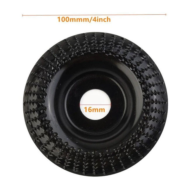 Alt view image 2 of 7 - Wood Carving Disc Grinder Wheel Disc, 4 Inch(100mm) Angle Grinder Wood Carving Disc Woodworking Grinding Shaping Wheel Abrasive Rotary Tool with 5/8 (16mm) Arbor