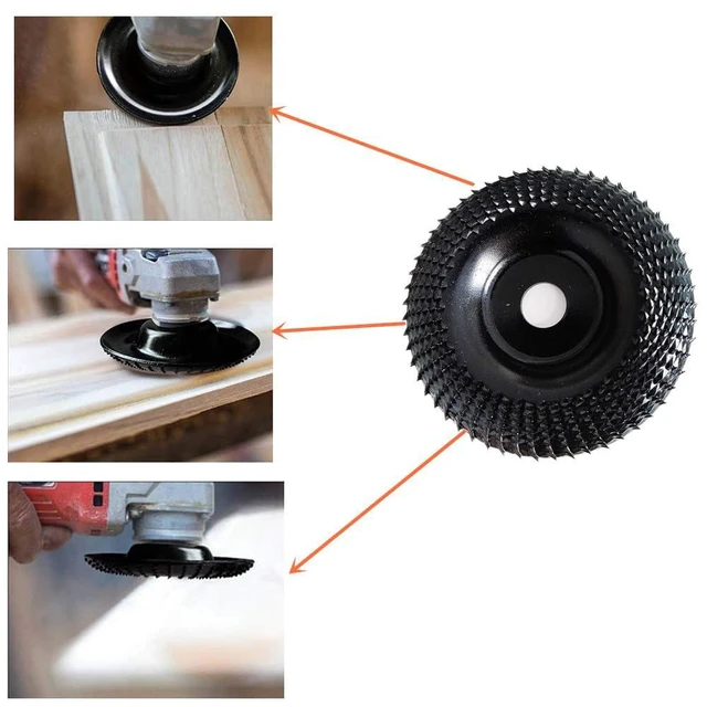 Alt view image 5 of 7 - Wood Carving Disc Grinder Wheel Disc, 4 Inch(100mm) Angle Grinder Wood Carving Disc Woodworking Grinding Shaping Wheel Abrasive Rotary Tool with 5/8 (16mm) Arbor