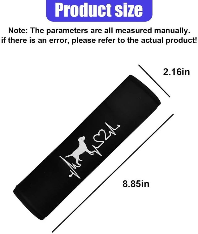 Alt view image 2 of 6 - 2PCS Car Seat Belt Covers for Neck Shoulder Protection, Dog | Breathable Soft Seat Strap Cushion Pad, Universal Safety Vehicle Interior Harness Pad Accessories for Cars, SUVs, Trucks