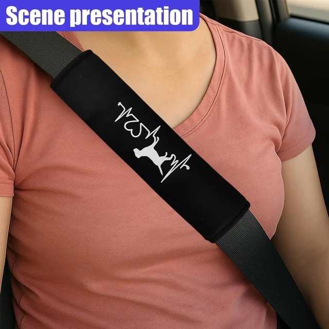 Alt view image 6 of 6 - 2PCS Car Seat Belt Covers for Neck Shoulder Protection, Dog | Breathable Soft Seat Strap Cushion Pad, Universal Safety Vehicle Interior Harness Pad Accessories for Cars, SUVs, Trucks