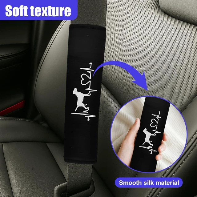 Alt view image 5 of 6 - 2PCS Car Seat Belt Covers for Neck Shoulder Protection, Dog | Breathable Soft Seat Strap Cushion Pad, Universal Safety Vehicle Interior Harness Pad Accessories for Cars, SUVs, Trucks