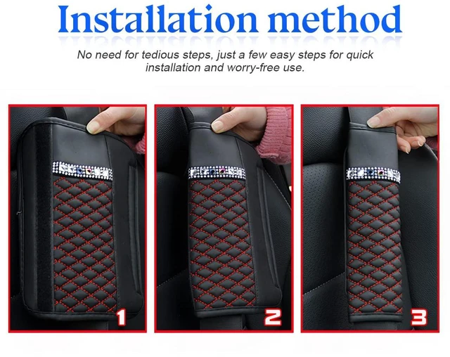 Alt view image 3 of 6 - 2 Pack PU Leather Seat Belt Shoulder Pads, Pink | EVA double-layer sponge, hook-and-loop closure, cushions neck contact, fits straps up to 2.56 Inch, car interior accessories