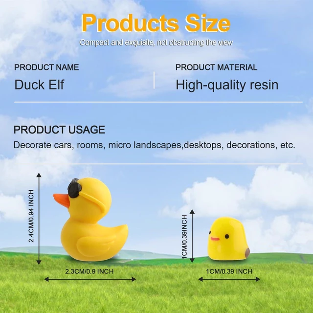 Alt view image 2 of 7 - Mini Ducks Car Dashboard Decors, 20 Pieces Cute Rearview Mirror Ornaments, Funny Interior Car Accessories with Adhesive Stickers for Automotive Window Home Garden Decorations(Black)