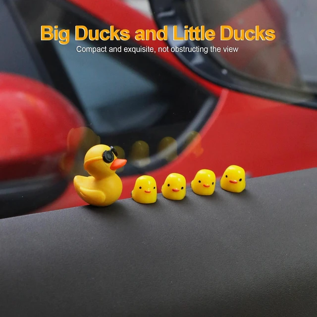 Alt view image 5 of 7 - Mini Ducks Car Dashboard Decors, 20 Pieces Cute Rearview Mirror Ornaments, Funny Interior Car Accessories with Adhesive Stickers for Automotive Window Home Garden Decorations(Black)