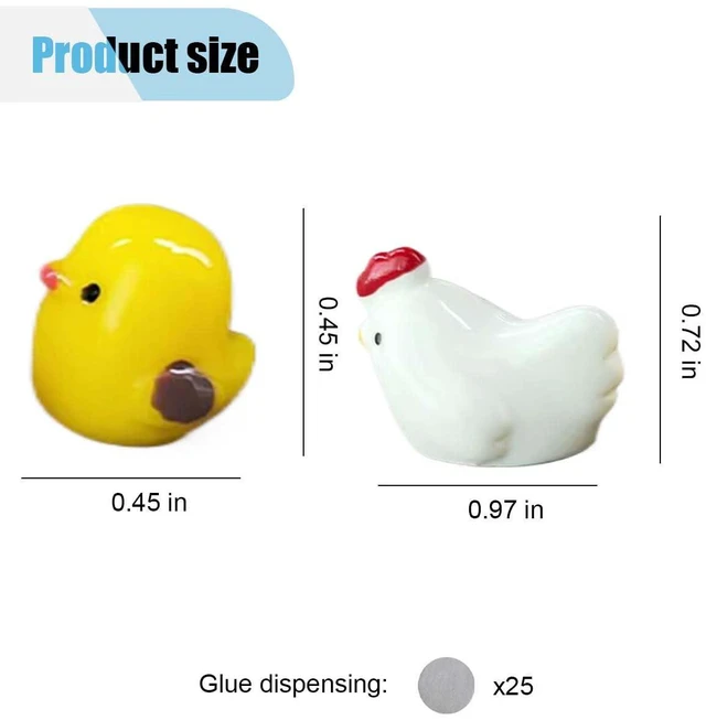 Alt view image 2 of 6 - 6PCS Mini Chickens Car Dashboard Decorations, Funny Car Rearview Mirror Ornaments, Cute Hen Chicks Dashboard Accessories, Automotive Interior Decoration for Home Office Garden (6PCS)