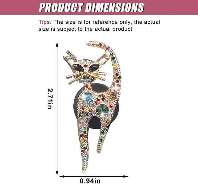 Alt view image 2 of 6 - 2PCS Car Vent Clips, Bling Cat Air Conditioning Outlet Clip, Crystal Rhinestone Auto Diffuser Perfume Clip, Cute Car Accessories for Women, Vehicle Interior Decoration (Colorful)