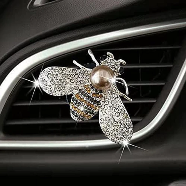 Main image of Shiny Bee Vent Clips, Crystal Bee Car Air Freshener Vent Clip Car Bling Interior Decoration Rhinestone Cars Bling Accessories Aroma Diffusers