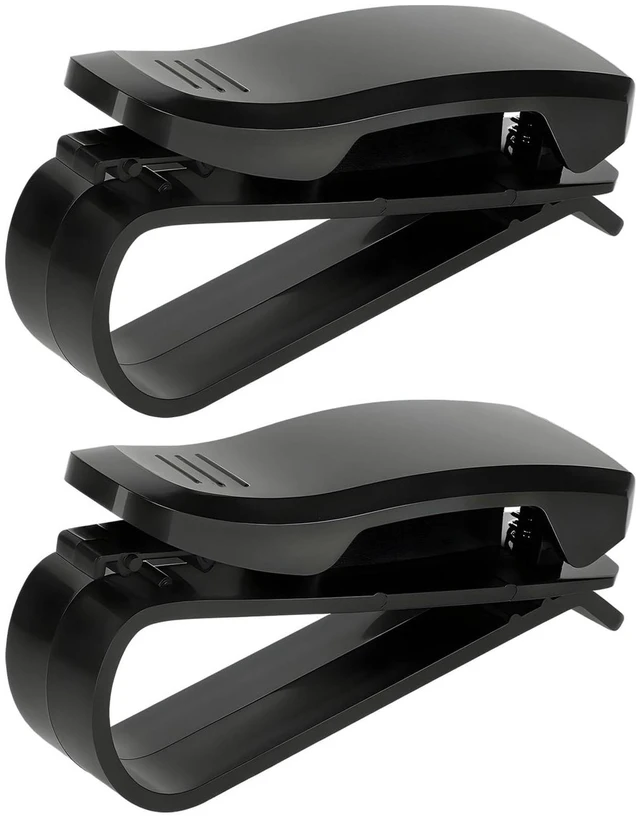 Main image of 2 PCS Sunglass Holder for Car Sun Visor, Eyeglasses Hanger Mount Visor Organizer with Ticket Card Clip, Universal Glasses Hanger Clip Auto Interior Accessories for Car SUV Truck