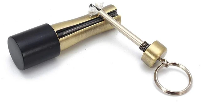 Main image of Matchstick Fire Starter, Permanent Flint Match Kerosene Refillable Keychain Lighter Waterproof Fire Starter Outdoor Emergency Survival Gear