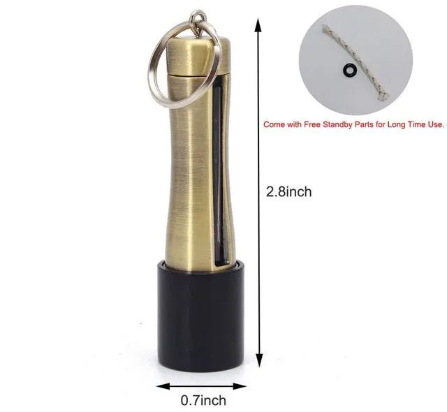 Alt view image 3 of 7 - Matchstick Fire Starter, Permanent Flint Match Kerosene Refillable Keychain Lighter Waterproof Fire Starter Outdoor Emergency Survival Gear