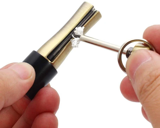 Alt view image 4 of 7 - Matchstick Fire Starter, Permanent Flint Match Kerosene Refillable Keychain Lighter Waterproof Fire Starter Outdoor Emergency Survival Gear