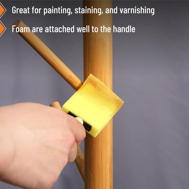 Alt view image 4 of 7 - Foam Paint Brushes, 2", 16 Pack, Yellow Sponge Brushes for Painting, Staining