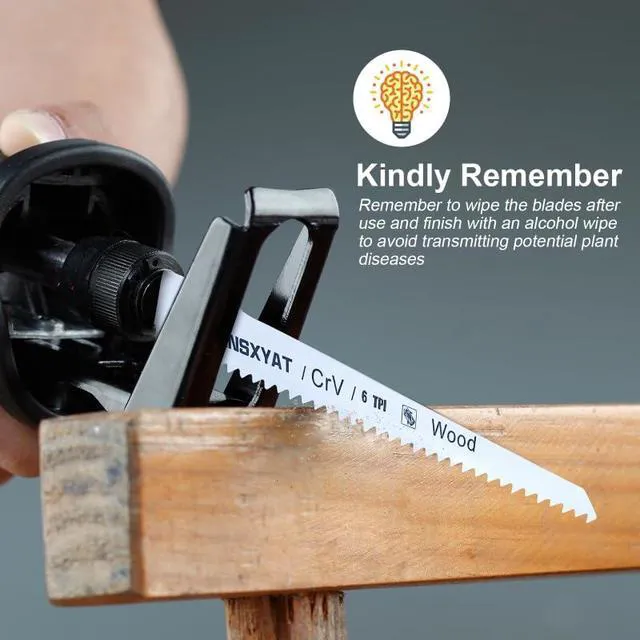 Alt view image 7 of 7 - 8PCS Reciprocating Saw Blades for Wood Pruning and Carbide Metal Blade | Including Premium 6Pcs Woodcutting & 2Pcs Carbide Metal Blade with Storage Case (6in 6TPI + 6in18TPI) by RNSXYAT