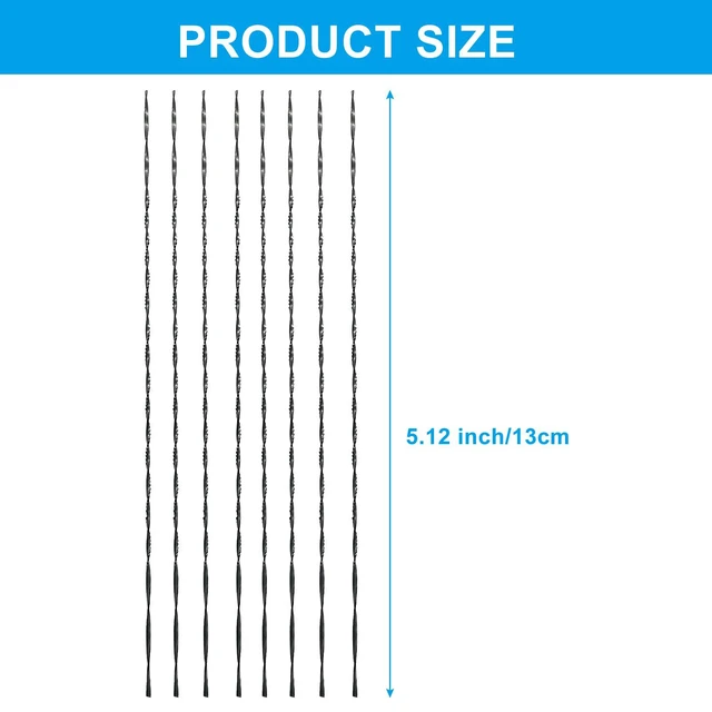 Alt view image 3 of 5 - 12 Pcs Spiral Scroll Saw Blades #6 | For Wood Metal Plastic, Cutting Sawing Carve