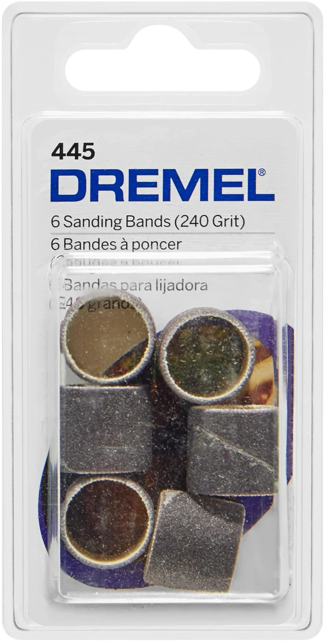 Alt view image 4 of 4 - 445 1/2" 240 grit Rotary Tool Sanding Bands, 6 Pack