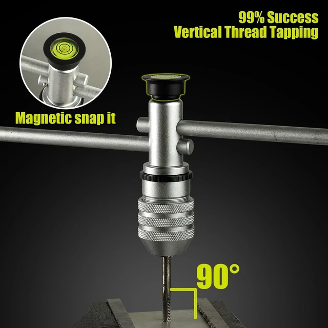 Alt view image 2 of 6 - Tap Handle Tool Level, Tap and Die Handle Level, Tap Guide, Tapping by Hand, Magnetic Bubble Level, Magnetic Adsorption, Vertical Thread Tapping, Your 99% Success Tool!(1)