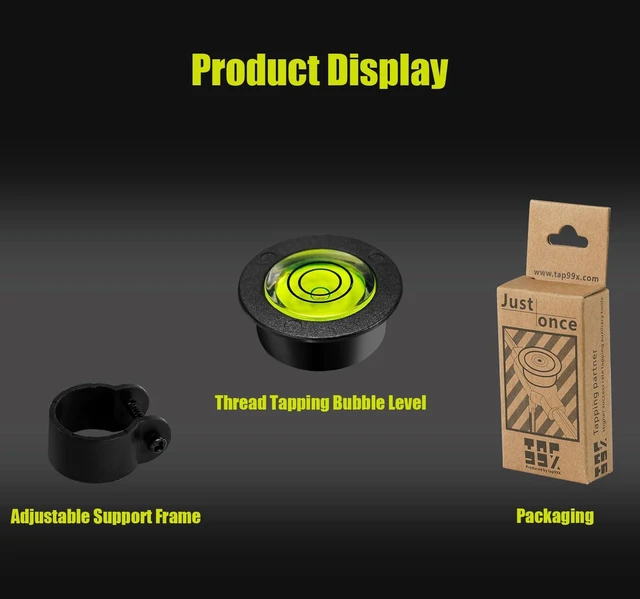 Alt view image 4 of 6 - Tap Handle Tool Level, Tap and Die Handle Level, Tap Guide, Tapping by Hand, Magnetic Bubble Level, Magnetic Adsorption, Vertical Thread Tapping, Your 99% Success Tool!(1)