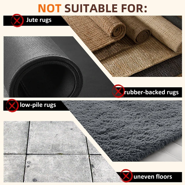Alt view image 7 of 7 - Rug Grippers 24PCS, Trapezoid Non Slip Rug Pads, Reusable Washable PU Carpet Tape, Strong Adhesive Rug Corner Tape for Hardwood Floors Tile Laminate Marble, Black