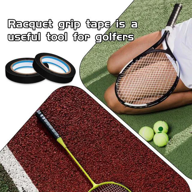 Alt view image 4 of 7 - 2 Rolls Finishing Tape Tennis Racket, 0.39 Inch × 11 Yards Grip Tennis Finishing Tape PVC Tennis Badminton Racquet Grip Tape Tennis Racket Wrap Grip Vinyl Extra Racquet Tape for Tennis Badminton