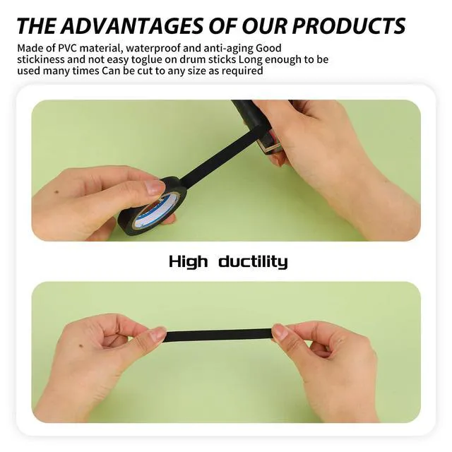 Alt view image 6 of 7 - 2 Rolls Finishing Tape Tennis Racket, 0.39 Inch × 11 Yards Grip Tennis Finishing Tape PVC Tennis Badminton Racquet Grip Tape Tennis Racket Wrap Grip Vinyl Extra Racquet Tape for Tennis Badminton