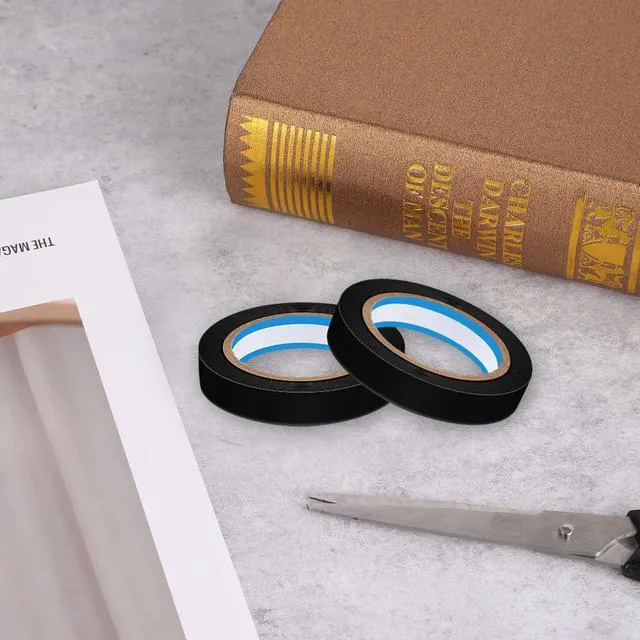Alt view image 7 of 7 - 2 Rolls Finishing Tape Tennis Racket, 0.39 Inch × 11 Yards Grip Tennis Finishing Tape PVC Tennis Badminton Racquet Grip Tape Tennis Racket Wrap Grip Vinyl Extra Racquet Tape for Tennis Badminton