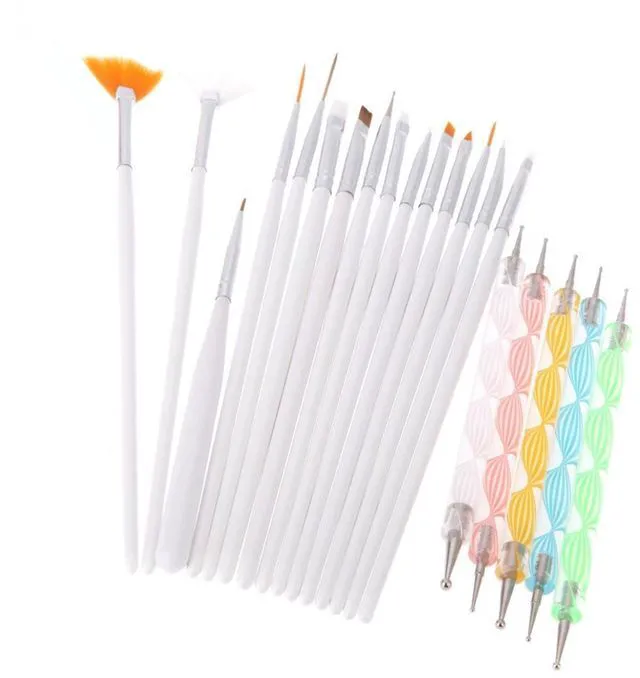 Main image of 20PCS Nail Art Design Dotting Painting Drawing Polish Brush Pen Tools