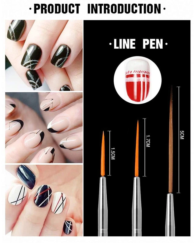 Alt view image 3 of 7 - 20PCS Nail Art Design Dotting Painting Drawing Polish Brush Pen Tools
