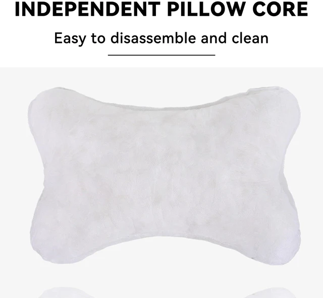 Alt view image 4 of 5 - Car Headrest Pillow, Soft Comfortable Memory Foam Automotive Neck Pillow Cushion for Neck Pain Pressure Relief, Universal Fit (Pink)