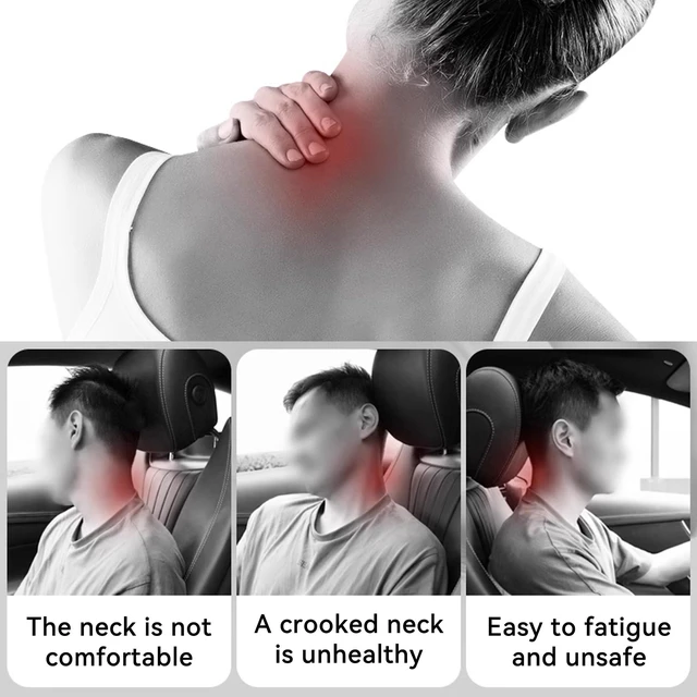 Alt view image 5 of 5 - Car Headrest Pillow, Soft Comfortable Memory Foam Automotive Neck Pillow Cushion for Neck Pain Pressure Relief, Universal Fit (Pink)