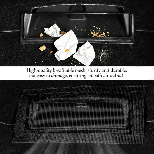 Alt view image 3 of 7 - 2-Pack Rear Air Vent Cover for Tesla Model Y Model 3 2019-2026, Upgraded Mesh Fabric with Velcro, Car Air Vent Outlet Protector Accessories