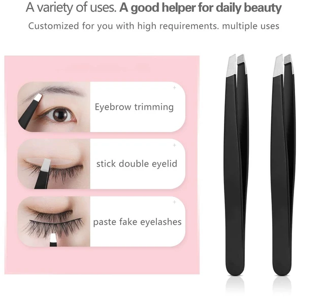 Alt view image 3 of 7 - 4Pcs Steel Tweezers Set, Eyebrow Blackhead Ingrown Hair Tool | Rust-Proof 4Pcs Multi-Tip Tweezers for Eyebrows, Blackheads & Ingrown Hairs, Daily Unisex Facial Grooming