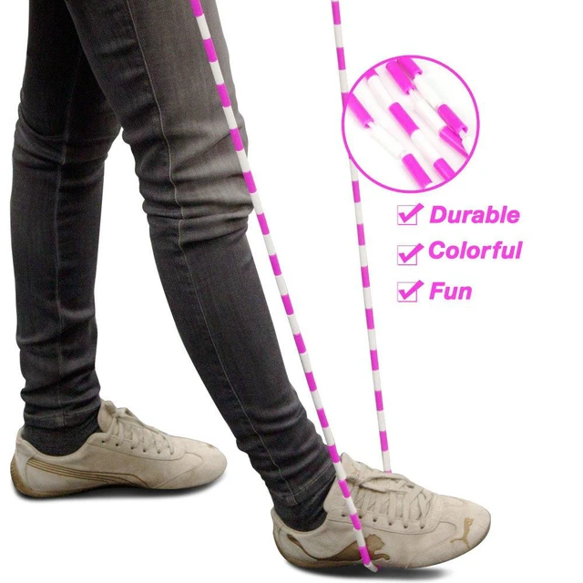 Alt view image 4 of 6 - Jump Rope with Plastic Beaded Segmentation, 7', Blue/White