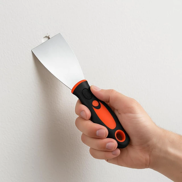Alt view image 3 of 3 - 2 in Putty Knife Scraper, Soft Grip Metal Spackle Tool