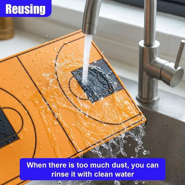 Alt view image 4 of 6 - Car Dashboard Non-Slip Mat, 10.55" x 5.82" Sticky Pads (Basketball) | Adhesive Anti-Slip Mat, Universal Car Dashboard Gripping Pad for Phones, Sunglasses, Keys, Coins, GPS, Electronic Devices